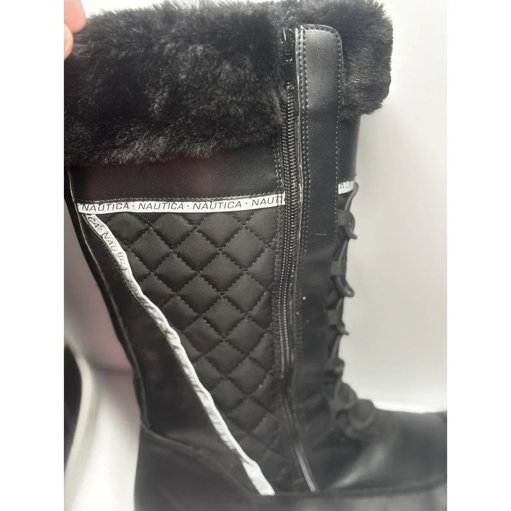 Nautica Everly Women's Boots 8.5 Everly Cold Weather Winter Artic Black‎